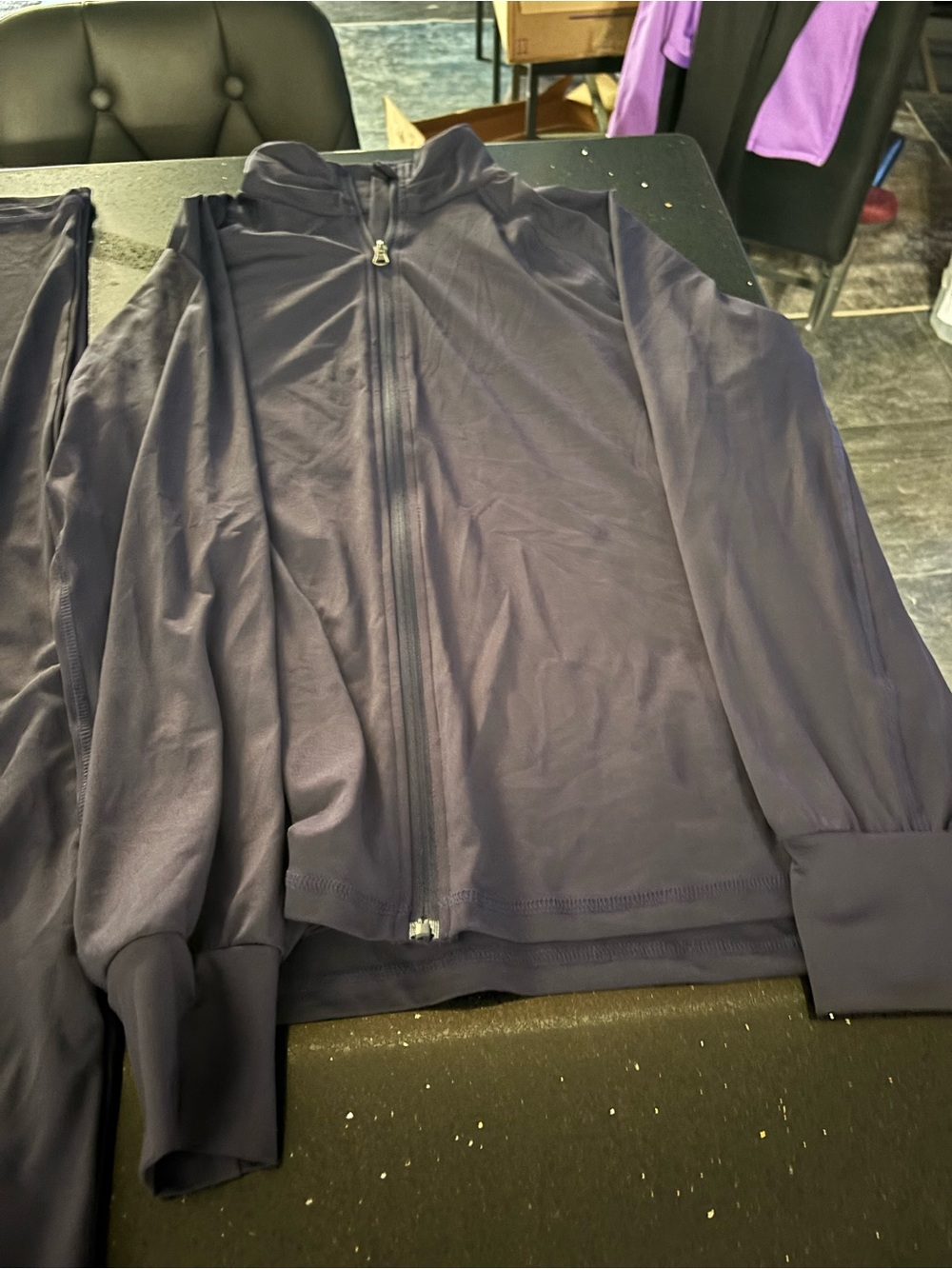 SWANK Navy Lightweight Full-Zip Shirt Jacket